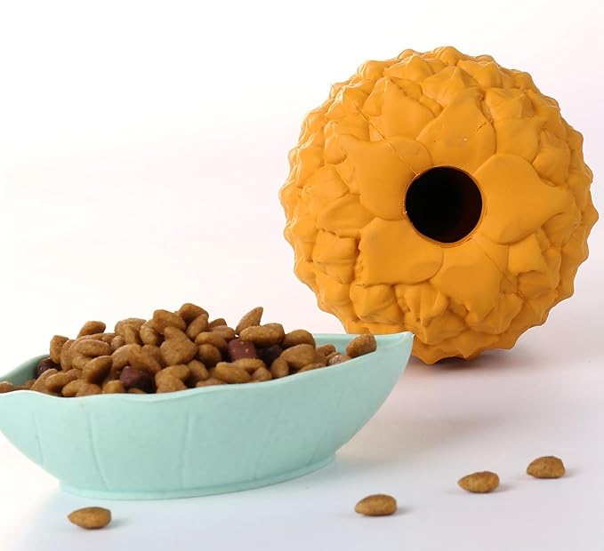 M.C.works Dog Toy for Aggressive Chewers Large Breeds, Indestructible Dog Teeth Clean, Pineapple Tough Treat Dispensing Toys for Large Dogs (Giant)