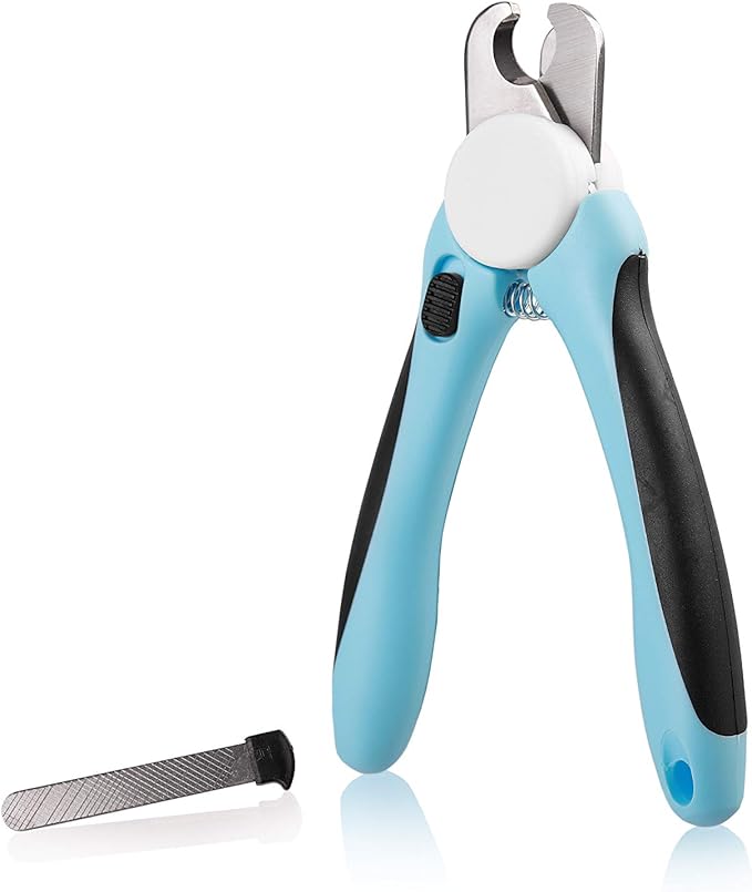 Pets First DOG NAIL CLIPPER & TRIMMER Premium Quality Pet Nail Paws Clippers & trimming tool with Safety Guard. Avoid Over-Cutting Nails +Free Nail File. Sturdy Non Slip Ergonomic Handles. Sharp Blade