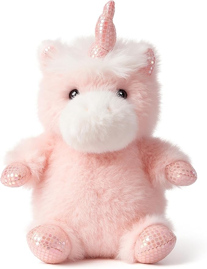Unicorn Stuffed Animal Adorable Sitting Unicorn Plush Soft Stress Relief Plush Toy Cute Birthday Gifts for Kids Adults,Pink