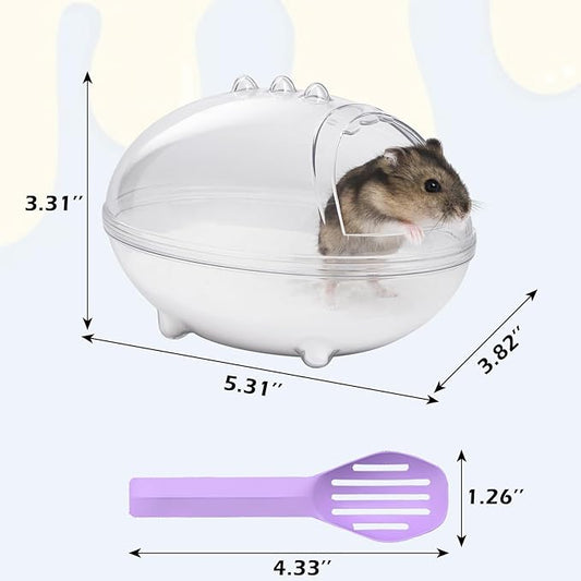 IBWell Transparent Hamster Sand Bath Container Hamster Sand Box, Hamster Cage Accessories Bath Keeps Sand Contained