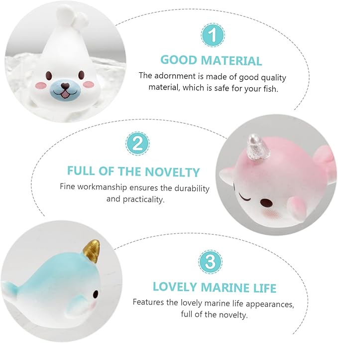 DOITOOL Aquarium Underwater Seal Adornments 7pcs Fish Tank Decor Vivid Mini Bonsai Landscape