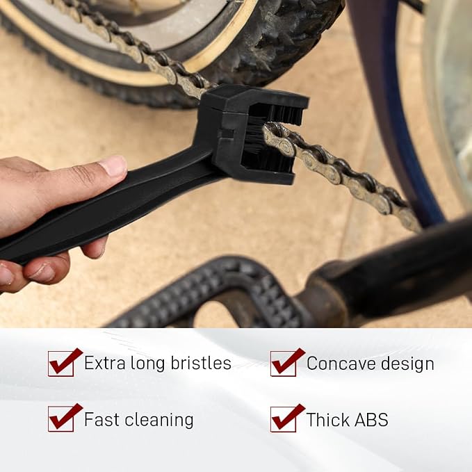 1 PCS Bike or Motorcycle Chain Washer, Motorcycle Chain Cleaning Kit, Motorbike Gear Dirt Stain Cleaning Brush, Bicycle Washer Cleaner Brush Tool for Bicycle Mountain Bike (Black, 1PCS)