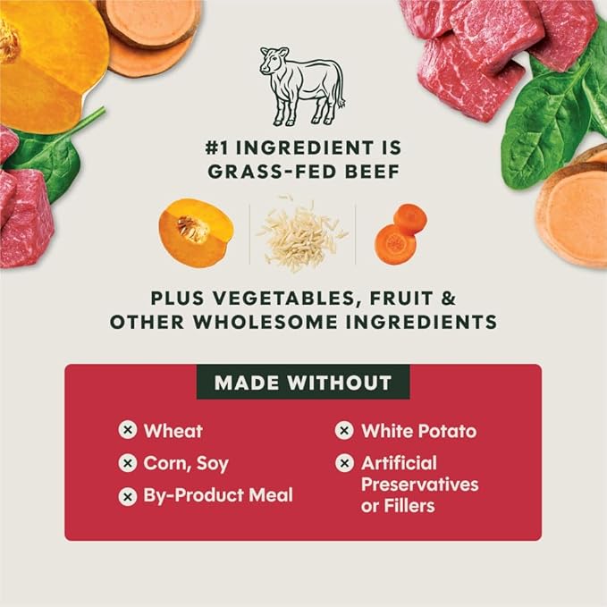 Instinct Freshly Crafted Meals, Dog Wet Food or Topper, Human Grade - Grass-Fed Beef, 11 oz. Carton
