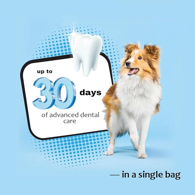 Oral Hygiene Chews for X-Large Dogs-Enzymatic Dental Treats for Daily Oral Care, Cleans Teeth and Freshens Breath, Reduces Plaque, Bacteria and Tartar Build Up Without Brushing-15 Chews