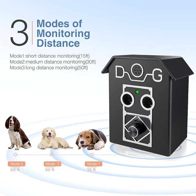 Anti Barking Device, 3 Adjustable Frequency Ultrasonic Dog Barking Deterrent Devices Pet Gentle Anti Barking Device Sonic Bark Control Device Stop Dog Barking Device Indoor Outdoor for Dogs Anti Bark