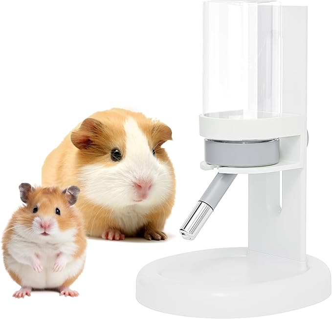 mini&moe Hamster Water Bottle No Drip – 4 oz Guinea Pig Water Bottle for Glass Tank with Adjustable Stand, Leak Proof Small Animal Water Dispenser for Cage for Gerbil Chinchilla Ferret Hedgehog