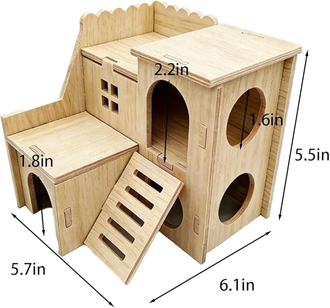 Hamster Cage & Small Animal Cages for Small Pet Habitat Hamster Hideout & Hamster Cage Accessories, Ideal Hamster Accessories for Daily Use