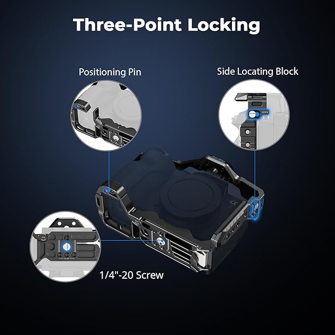 SmallRig HawkLock Quick Release Cage Kit for Sony Alpha 7R V/Alpha 7 IV/Alpha 7S III/Alpha 1 / Alpha 7R IV/Alpha 7 V, Full Cage with Top & Side Handle, Cable Clamp (Upgraded Version)