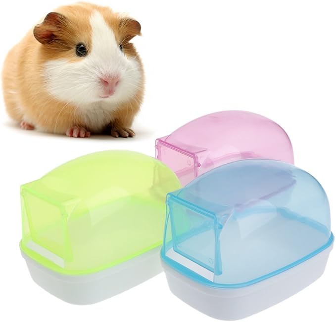Hamster Sand Bath Critters Shower Toilet Bed Sand Container Bathtub for Small Mice Hedgehog Squirrel Hamster Guinea Pig
