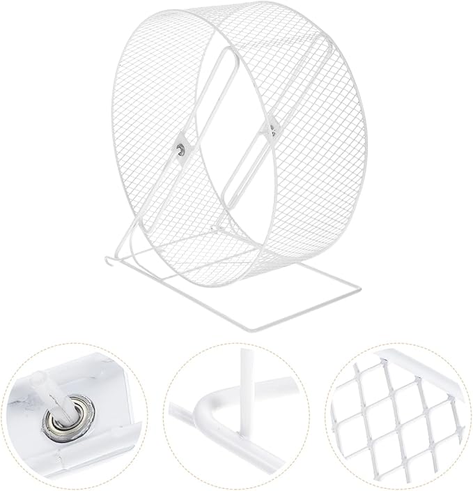 10.24 Inch Silent Hamster Running Wheel with Rack Exercise Toy for Hedgehogs Squirrels and Small Pets Indoor Quiet Fitness Wheel