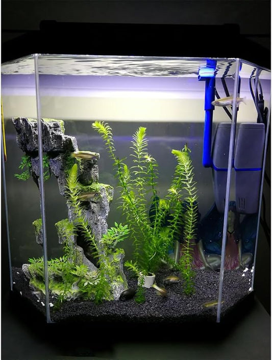 23 inches LED Aquarium Light, 12W Fish Tank Light Underwater Light Submersible Crystal Glass Lights, 9.2ft/2.8m Long Wire Length, White
