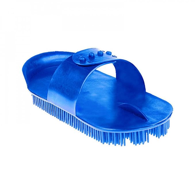 HORZE Plastic Curry Comb - Blue - One Size