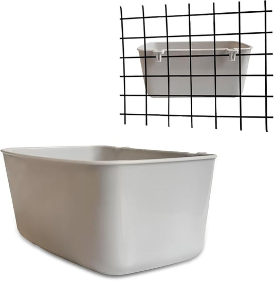 6 Pack Feeder Waterer Chicken 21 oz Food Water Cage Cups Puppy Cat Rabbit Hanging Feeding Dish Coop Bowl Watering Container Treats Drinker for Pigeon Bird Bath Basin Hamster Bed
