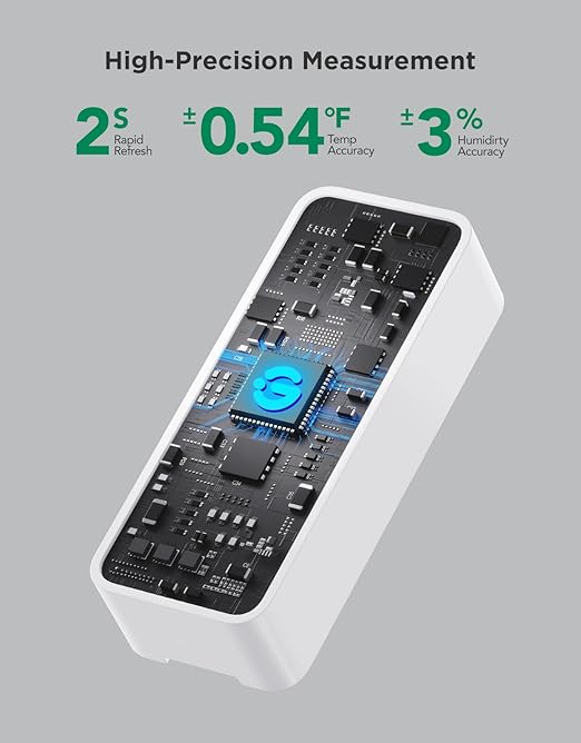 GoveeLife H5110 Bluetooth Hygrometer Thermometer, Mini Sensor | 262ft range, 2yr free data storage, app notifications, ±0.54°F accuracy, 2yr battery, for wine cellar/bedroom/basement