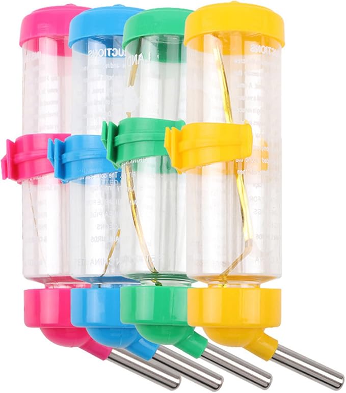 Clear Water Bottle Small Animals Water Bottle Dispenser for Small Pet Ferret Hamster Water Feed Hamster Drinker
