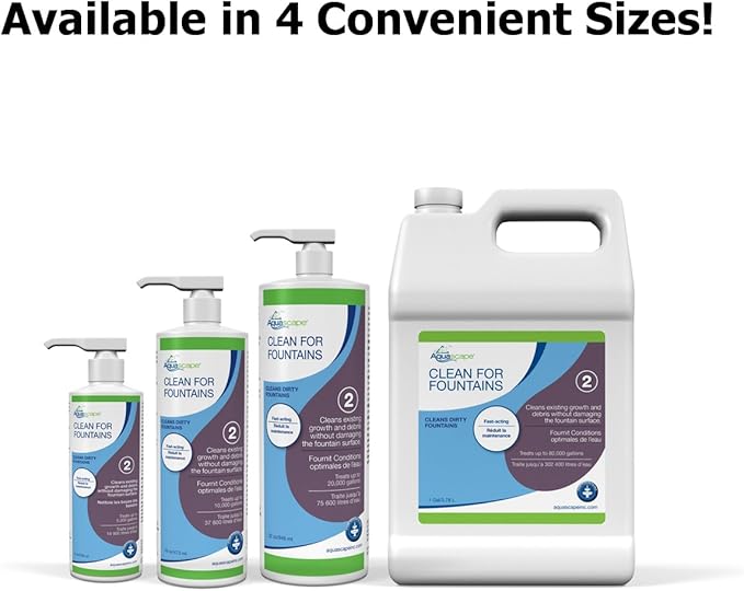 Aquascape Clean Water Treatment for Fountains, Waterfalls, Container Water Gardens and Other Features with Standing Water, Promotes Clean and Clear Water Conditions | 4 (8-Ounces)