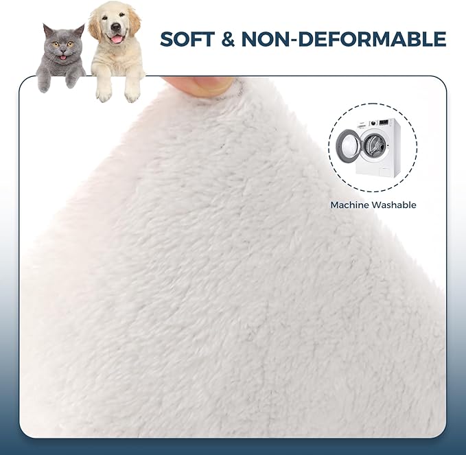 Admaison Cat Hammock for Cage with Ball,Hanging Pet Hammock Bed Adjustable,Double Layer Soft Sleeping Hammock for Cats,Ferret,Puppy,Rabbits,Small Animals,1Pack (White)