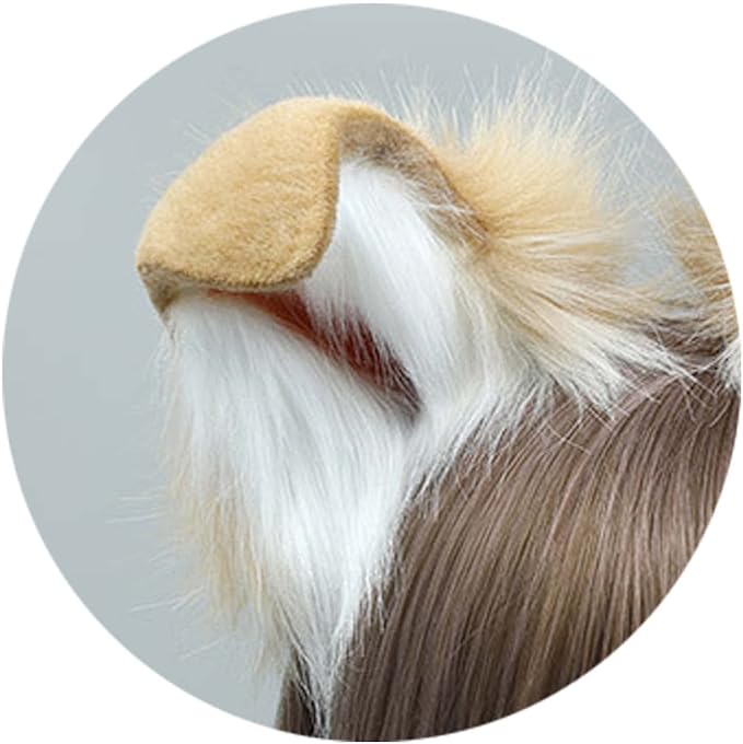 Faylay Women Dog Ear Headband Furry Animal Ear Hair Accessories