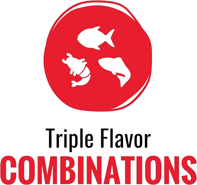Good 'n' Tasty Triple Flavor Puree Mix-Ins Dog Food Topper Treats for All Dogs, 7 Count, Easy Single-Serve Portions, Added Protein with Salmon, Tuna and Krill, No Chicken or Beef Added