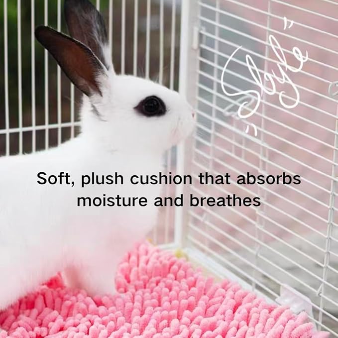 2PCS Guinea Pig Liner Washable Rabbit Cage Liner Guinea Pig Fleece Mats Reusable Bedding Pee Pads for Ferret Bunny Chinchilla Small Animals (Camel,19.69" LX12.99 W)
