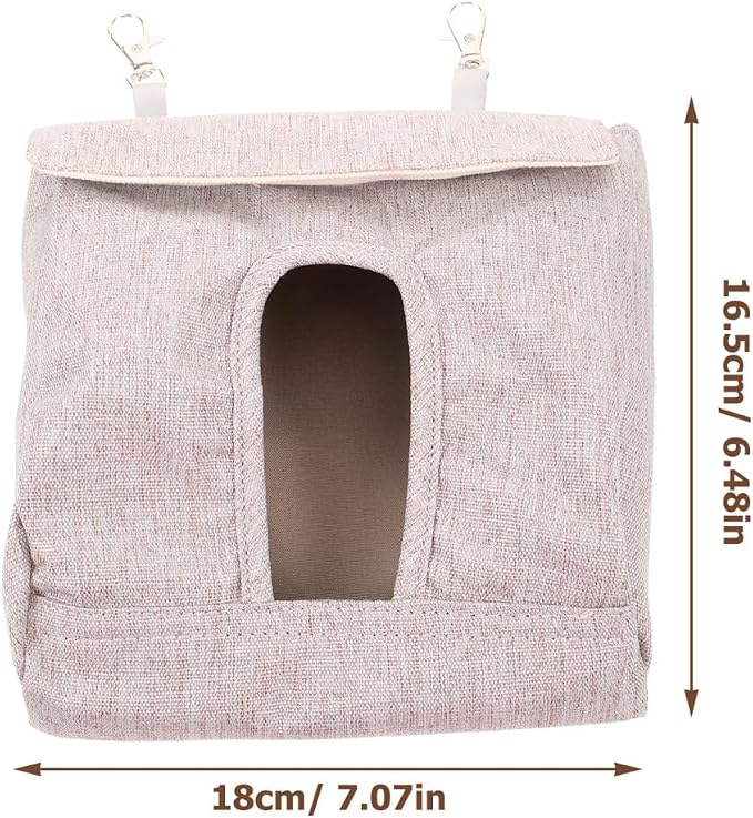 Balacoo Rabbit Hay Feeder, Guinea Pig Hay Bag Hanging Rabbit Feeder Storage for Guinea Pig, Bunny, Chinchillas, Hamsters and Small Pets and Animals (Grey, M)