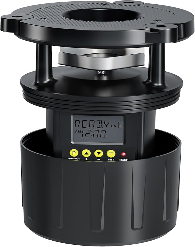 Deer Feeder Kit, 6V Feeder Kit, Feeder Motor & Timer Kit, Small-Size Game Feeder/Chicken Feeder, Sturdy Hunting Feeder Kit with Spinner/Digital Timer/Adjustable Arms/Batteries Slot/Solar Panel Port