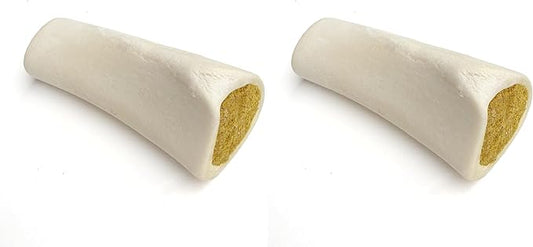 Cadet Stuffed Shin Bone, Long-Lasting Dog Chew Bones for Aggressive Chewers, High-Protein Filled Bone Dental Chew for-Dogs, Bacon & Cheese Flavor Filling, 5-6" for Large Dogs (Pack of 2)