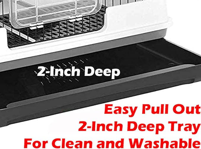 Deluxe 4-Level in/Outdoor Rabbit Hutch Cage Double Large Front Doors Ferret Squirrel Chinchilla Paw Safe Solid Platform Ramp Mesh Floor Pull Out Leakproof Easy Clean 2-Inch Deep Tray Lockable Casters