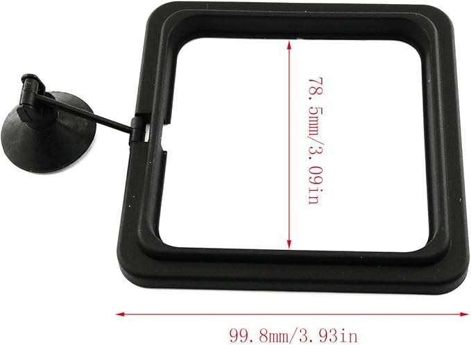 E-outstanding 2pcs Fish Feeding Ring Tropical Fish Food Ring Aquarium Fish Tank Accessories Water Plant Buoyancy Suction Cup (1 x Round Shape and 1 x Square Shape), Black