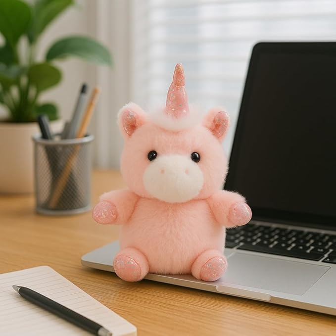 Unicorn Stuffed Animal Adorable Sitting Unicorn Plush Soft Stress Relief Plush Toy Cute Birthday Gifts for Kids Adults,Pink