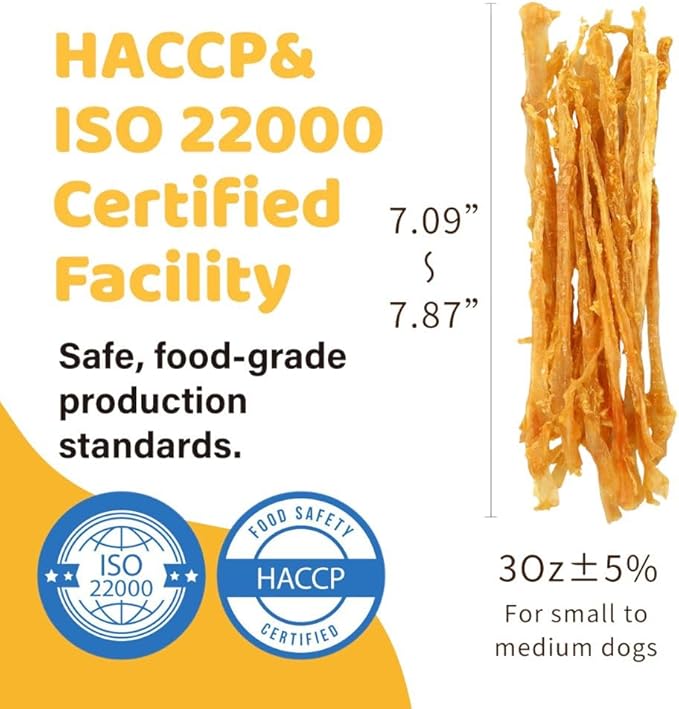 iPaw Turkey Tendon for Dogs 10 Packs/Box Bulk Pack, Single Protein, Hypoallergenic, All Natural Human Grade Puppy Chew, Dog Treats for Signature Series, Rawhide Alternative