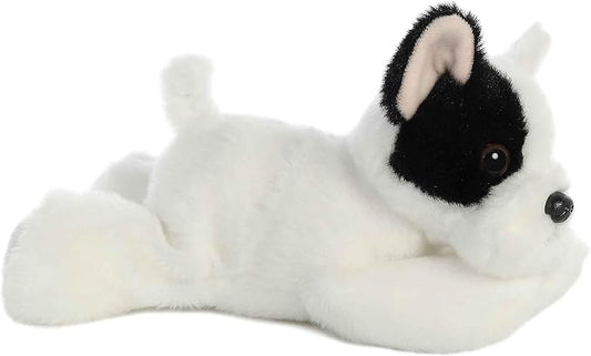 Aurora® Adorable Mini Flopsie™ French Bulldog Pup Stuffed Animal - Mini Companions Ready for Playful Adventures - for Kids All Ages, Toddlers, Adults, and Families - White 8 Inches