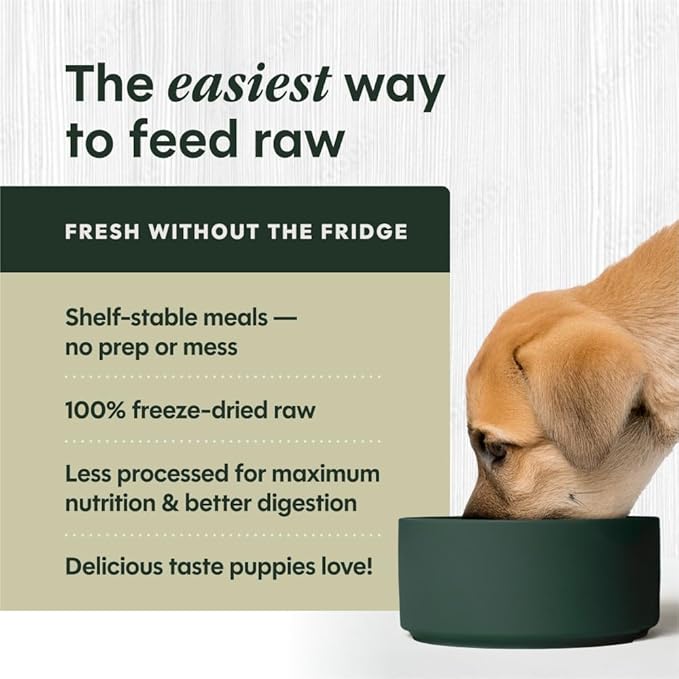Instinct Puppy Freeze-Dried Meals, FreshDried Bites, Natural Dog Food, Grain-Free - Cage-Free Chicken, 14 oz. Bag