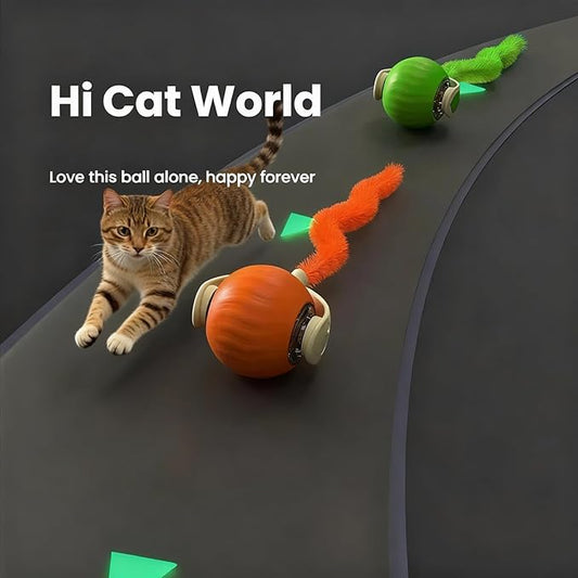 Interactive Cat Toys for Indoor Cats,Automatic Moving Kitten Toys,Cat Toys for Bored Indoor Adult Cats,Smart Rechargeable Cat Enrichment Toys for Small/Medium/Large Cats to Keep Them Busy, Cat Balls