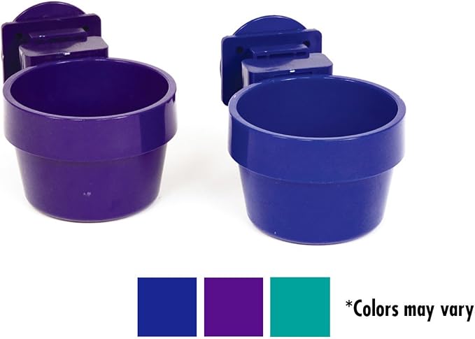 Ware Manufacturing Plastic Slide-N-Lock Crock Pet Bowl for Small Pets, 10 Ounce - Assorted Colors
