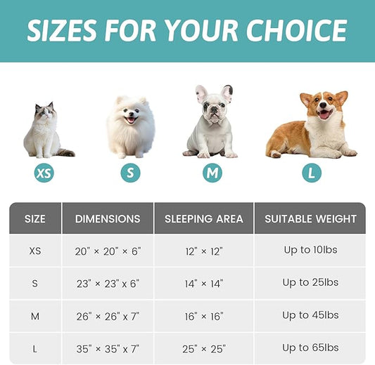 Cat Bed with Hooded Blanket, Round Fluffy Anti-Anxiety Pet Bed for Cats/Toy Breed Dogs, Cozy Donut Cuddler with Machine Washable Faux Fur & Anti-Slip Bottom(20"×20"×6",Grey)