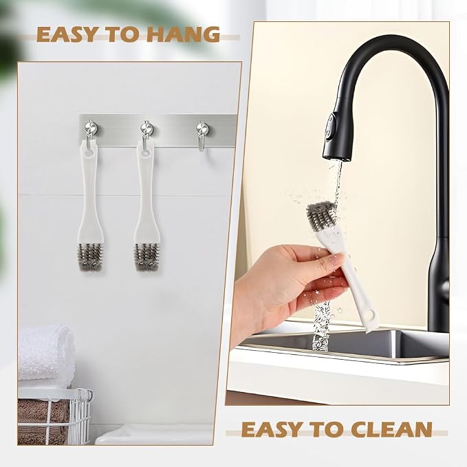 2Pcs Bird Cage Cleaner with Long Handle, Birds Cag e Droppings Removal Brush, Removes Poop Cag-e Brush for Cleaning Birds Parrot Cages Kennels Perches,Essential Bird Cage Accessory