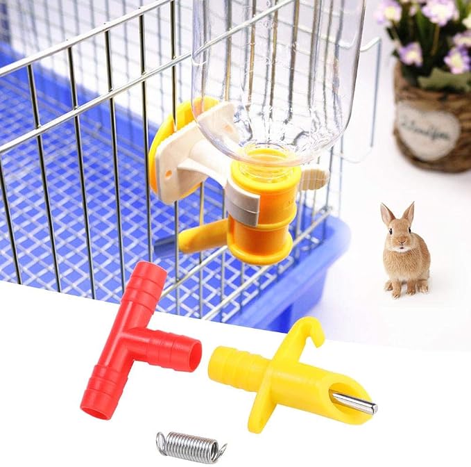 20Pcs Rabbit Water Feeder Automatic Rabbit Drinker Nipple Drinking Water Tool Cage Accessories for Small Animals Guinea Pig Ferret Farm Animal SuppliesPoultry Fountains & Waterers