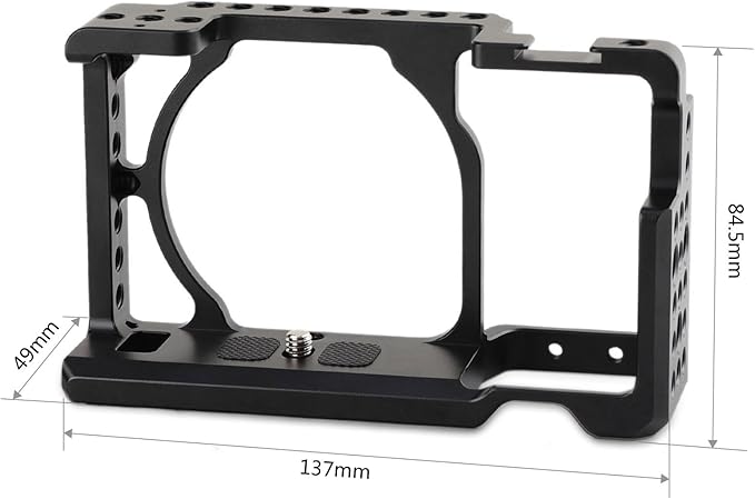 SmallRig Camera Cage only for Sony A6000 A6300 ILCE-6000 ILCE-6300 NEX7, A6000 Cage with 1/4" 3/8" Mounting Points and Built-in Cold Shoe - 1661