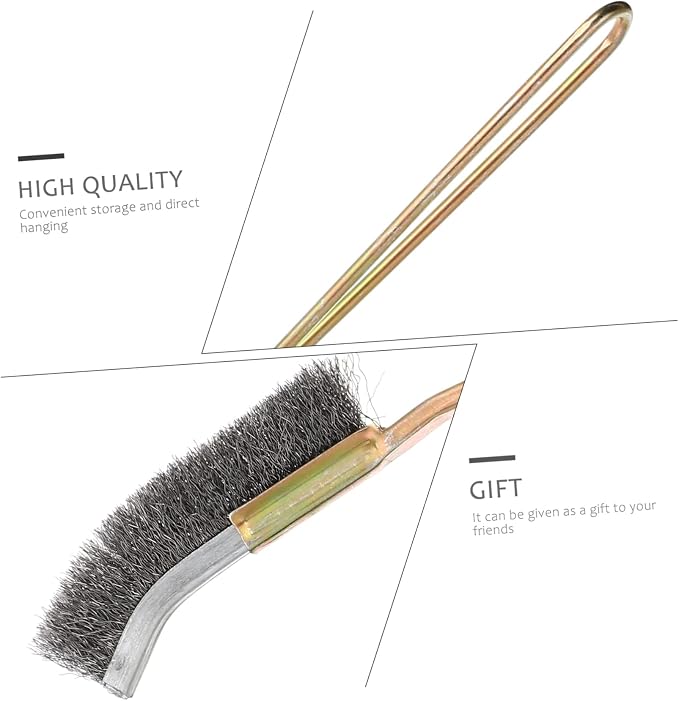 Angoily Cage Cleaner Cleaning Brush for Bird Cage 4 Pcs Birdcage Brush Bird Cage Pet Cage Cleaning Bird Brush Bird Cleaning Supplies Mini Steel Handle