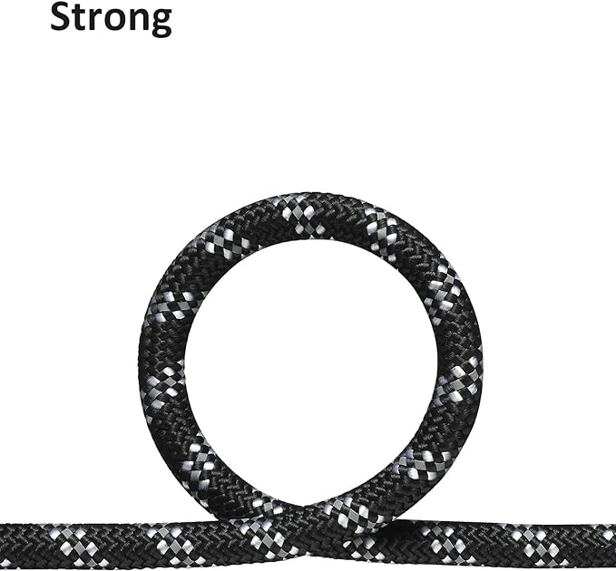 Long Dog Leash for Dog Training 20FT, Heavy Duty Dog Lead for Large Medium Small Dogs Outside Walking, Playing, Camping, or Yard, Black