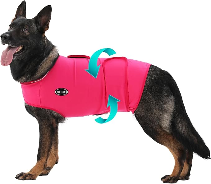 Meifsou Dog Anxiety Vest, Skin-Friendly Thunder Jacket for Dogs, Dog Calming Shirt for Thunder, Fireworks, Vet Visits and Separation - Keep Pet Calm Without Medicine, Fit for Small Medium Large Dogs