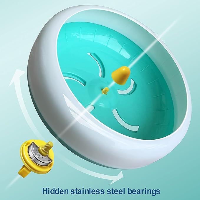 Hamster Toys Silent Wheel Quiet Exercise Exercise Toys Spinner for Gerbil Rat Mouse Mice Dwarf Hamster Adjustable Stand Silent Hamster Wheel (Blue)