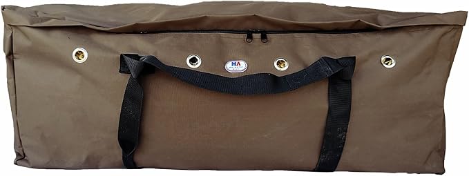 Majestic Ally 1200 D Nylon Fabric Large 44” x 20” x 16” and Extra Large 52" x 27" x21" Heavy-Duty Hay Bale Storage Bag (Brown, X-Large)
