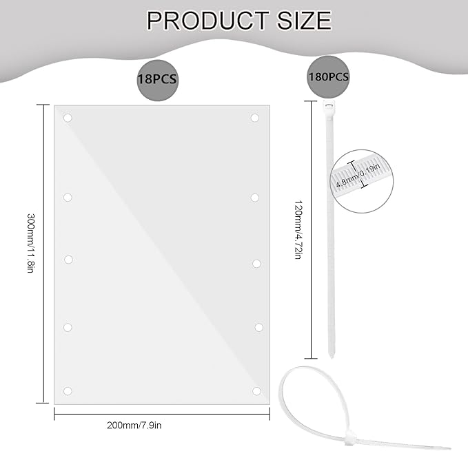 Pet Cage Liner Protection, Rabbit Cage Plastic Panels, 18 PCS Cage Urine Guard for Rabbit, Guinea Pig, Hamster, Hedgehog, Chinchilla, Ferret, Bunny - Transparent, 11.8"x7.9"