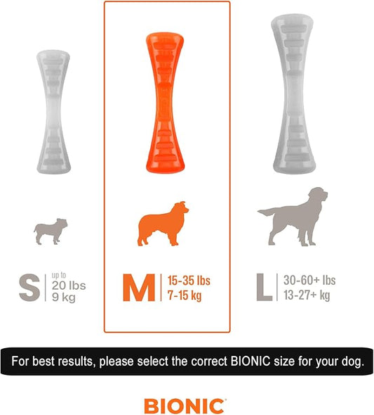 BIONIC Urban Stick Dog Toy, Medium - Interactive Dog Chew Toy That Stands Up to The Toughest Chewers, for Dogs Between 15-35 lbs. (7-15 kg.)