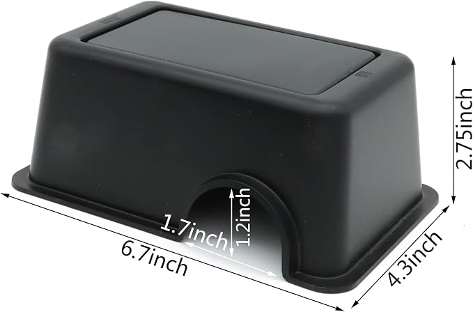 Reptile Hide Box Snake Hide Feel Secure and Safe, Gecko Hide (Black, Small 2 Pcs)