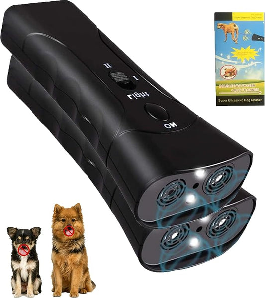 Trainer Ultrasonic for Dogs, Anti Barking Device, 2-in-1 Handheld Dog Repeller, Bark Control Tool for Indoor & Outdoor (2PCS) | Suitable for all pets