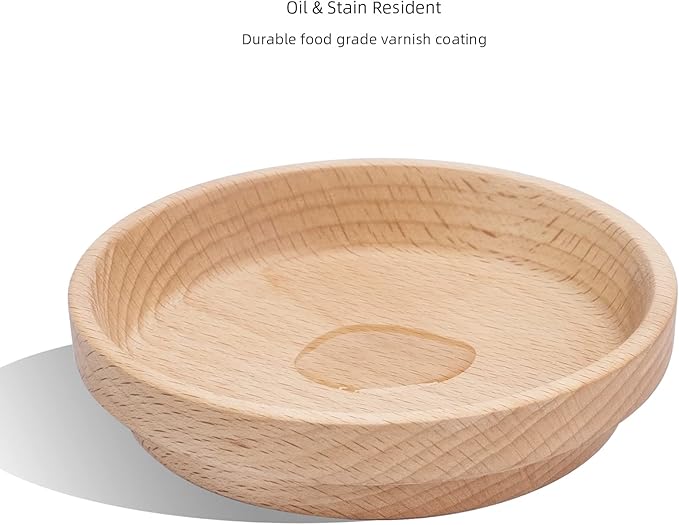 Niteangel Wooden Hamster Feeding Bowl: - Small Animal Food Dish for Dwarf Syrian Hamsters Gerbils Mice Degus or Other Similar-Sized Small Pets (No Pattern, for Syrian)