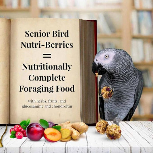 LAFEBER'S Senior Bird Nutri-Berries Pet Bird Food, Made with Non-GMO and Human-Grade Ingredients, for Parrots, 10 oz